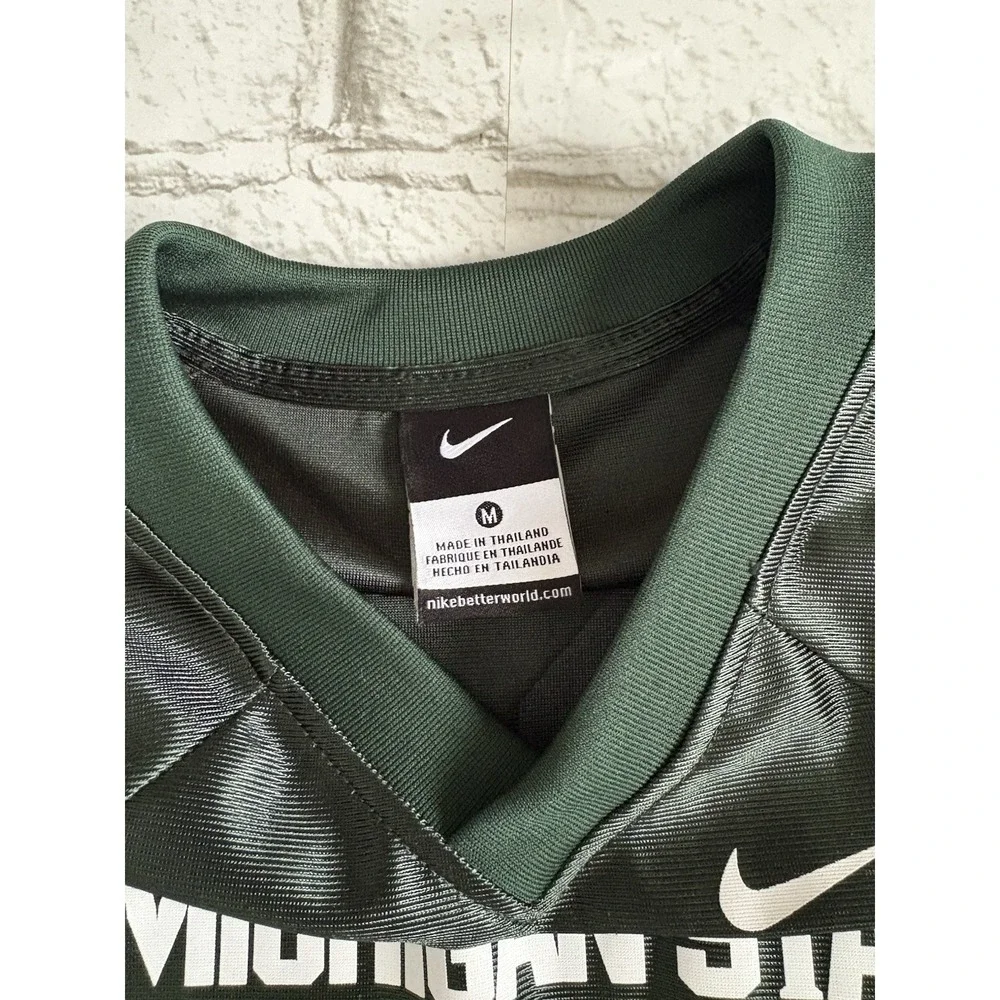 Michigan State Spartans #24 Green Youth Size‎ M College Football Jersey